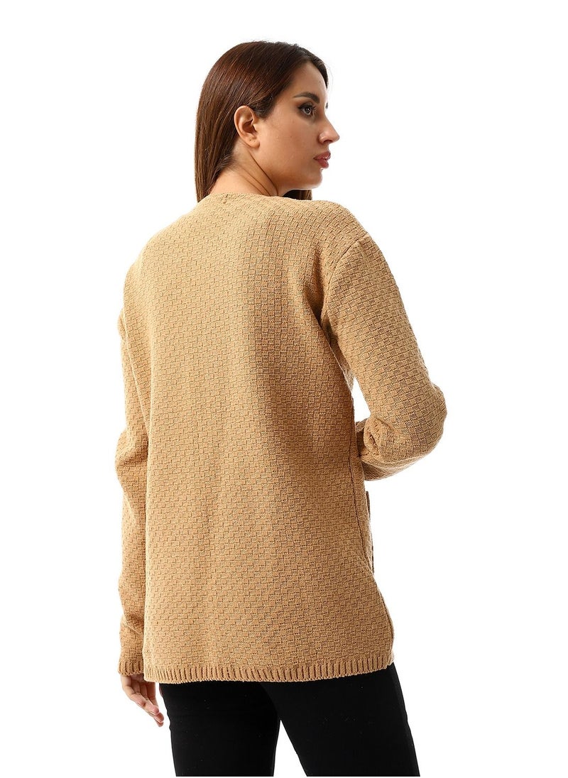 Caesar Womens Wool Open Cardigan  - Image 4
