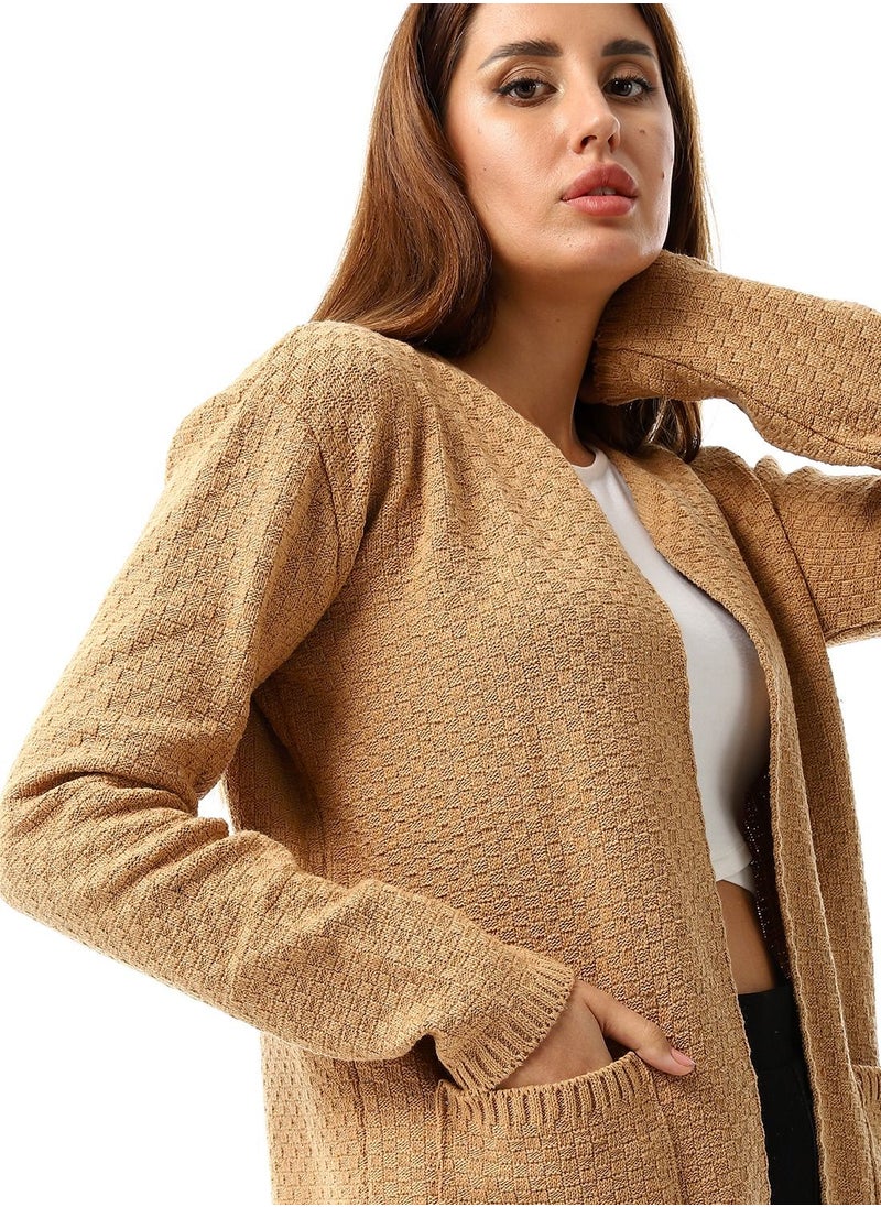 Caesar Womens Wool Open Cardigan  - Image 3