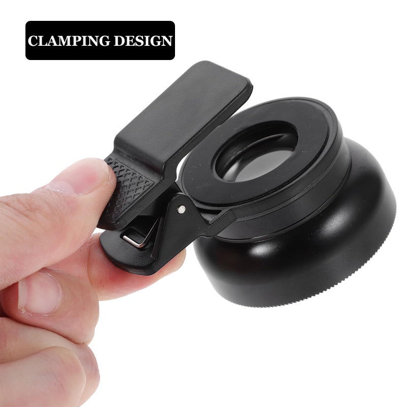 Universal 37mm Wide Angle 0.45x Macro Lens with UV Filter for Smartphone Photography Black - Image 5