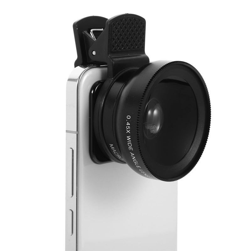 Universal 37mm Wide Angle 0.45x Macro Lens with UV Filter for Smartphone Photography Black - Image 4
