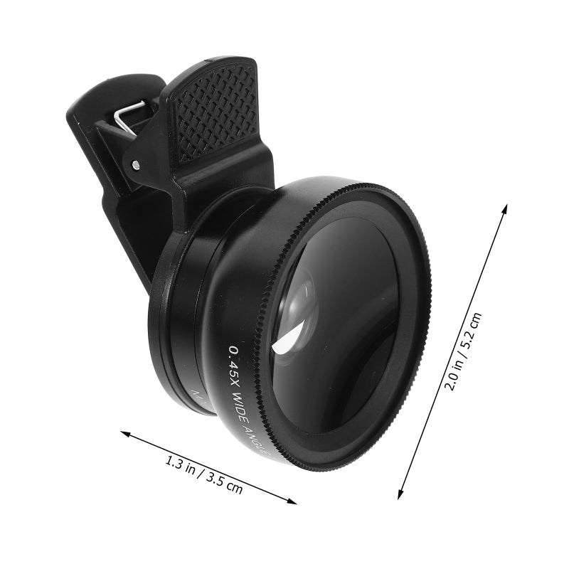 Universal 37mm Wide Angle 0.45x Macro Lens with UV Filter for Smartphone Photography Black - Image 3