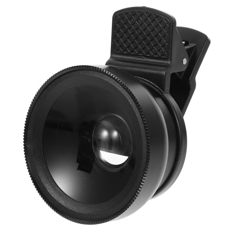 Universal 37mm Wide Angle 0.45x Macro Lens with UV Filter for Smartphone Photography Black - Image 2