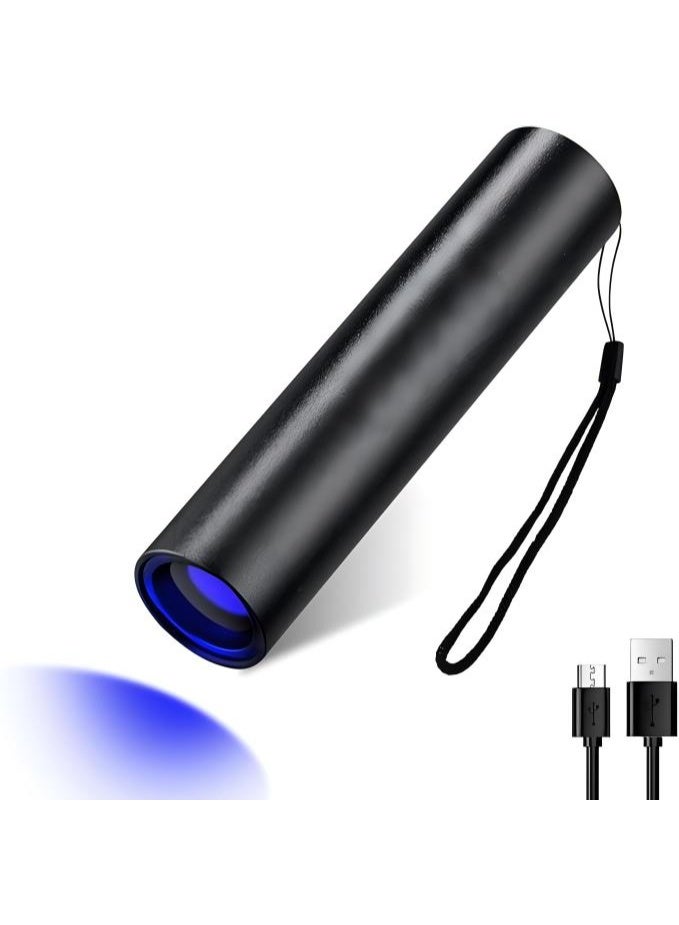 30W 365nm UV Flashlight USB Rechargeable - Powerful Black Light for Jewelry Authentication & Pet Urine Detection - Mini Ultraviolet Detector for Cat Dog Stains, Scorpion, Bed Bug - Image 1