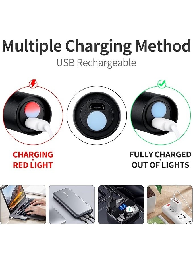 30W 365nm UV Flashlight USB Rechargeable - Powerful Black Light for Jewelry Authentication & Pet Urine Detection - Mini Ultraviolet Detector for Cat Dog Stains, Scorpion, Bed Bug - Image 3