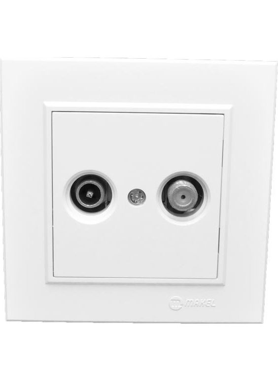 Makel Karea TV-Sat Socket (White)  - Image 1