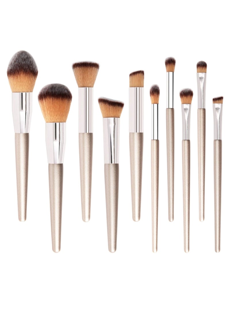 10-Piece Portable Makeup Brush Set Multicolour - Image 1