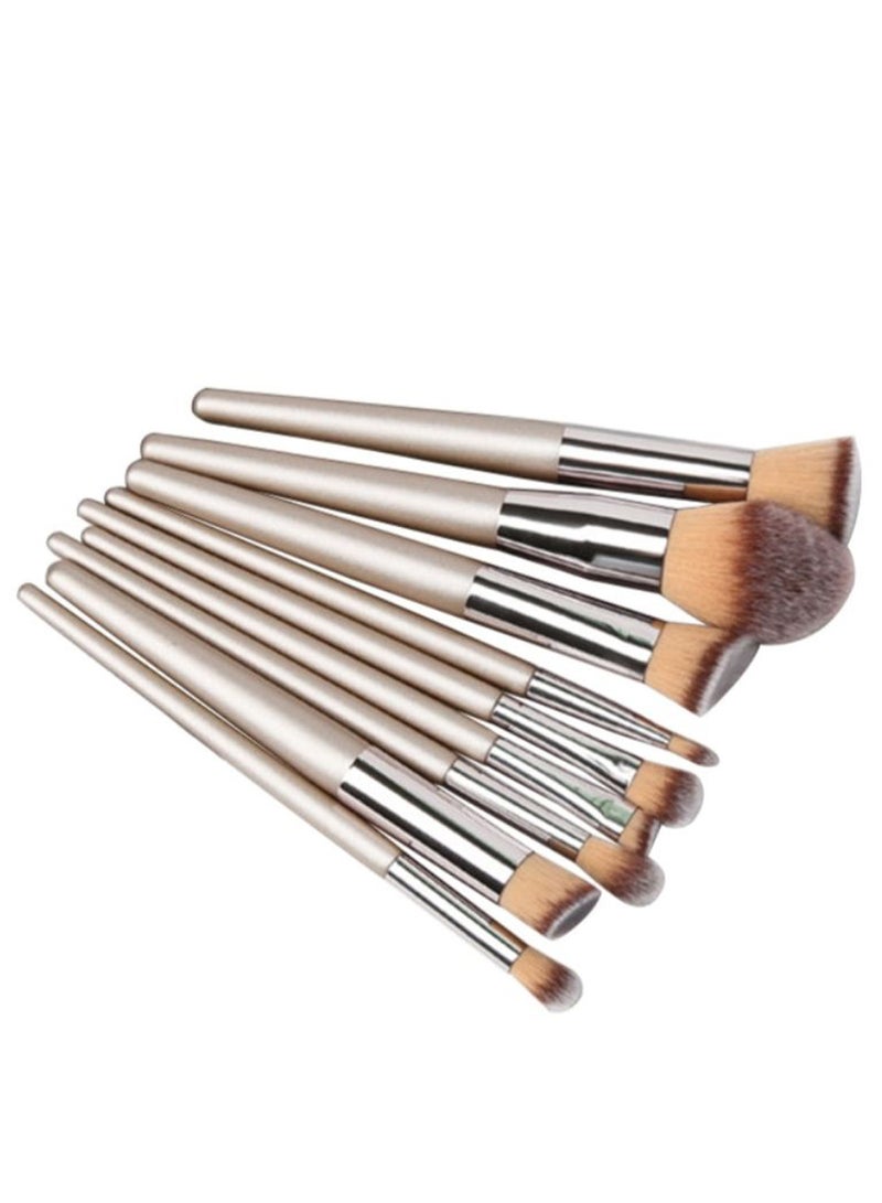 10-Piece Portable Makeup Brush Set Multicolour - Image 2