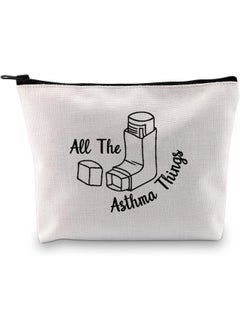 JXGZSO JXGZSO Funny Adthma Gift All The Asthma Things Bag With Zipper Asthma Inhaler Awareness Gift 