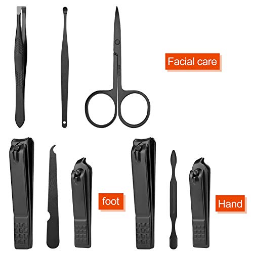 Aceoce Manicure set Men Personal Care Tools Accessories Finger and Toe Nail Clippers Kit Professional Manicure Pedicure Kit With Travel Case Nail Grooming Kit Present for Men Husband Boyfriend Parent - Image 2