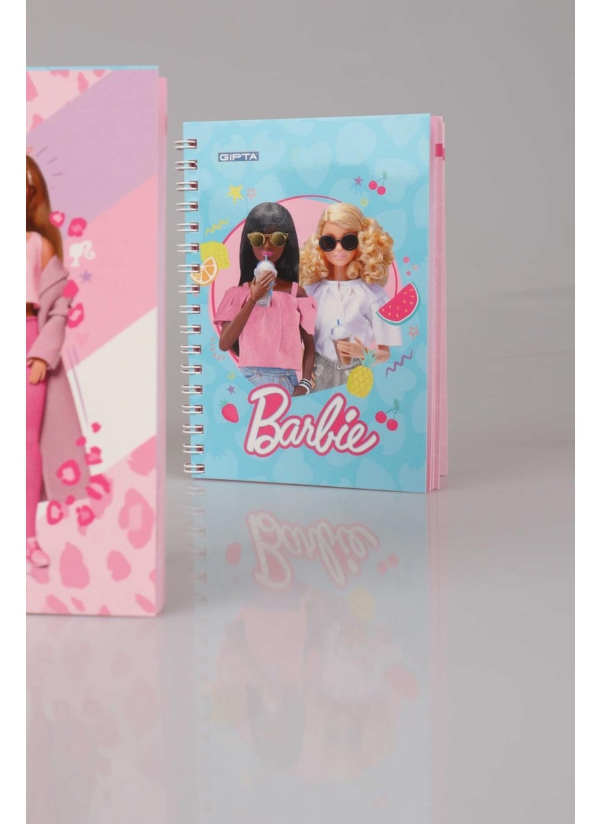 Barbie New Season Licensed Spiral A6 Striped Notepad / Memo Pad  - Image 3