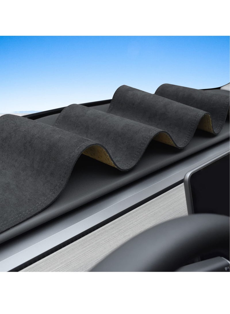 Excefore Dashboard Cover for Tesla Model 3/Y, Flannel Dashboard Pad Dash Mat for Tesla Model Y/Model 3 2017-2021/2022/2023, Dashboard Decorative, Interior Auto Accessories - Image 4