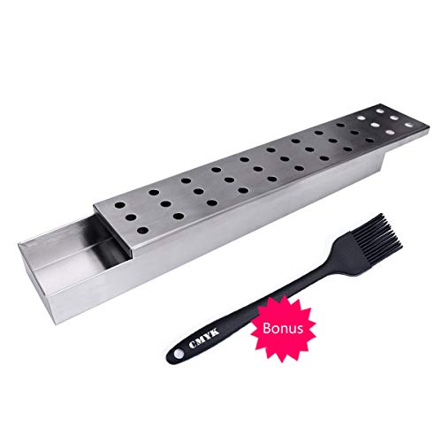 Lightique Smoker Box - Lightique Stainless Steel BBQ Smoker Box for Gas Grilling Works with Wood Chips, Grill & Smoker Accessories, Reusable Smoker Box with Lid for Gas Grill or Charcoal Grill, 13"x 2.4" x 1.2" - Image 2
