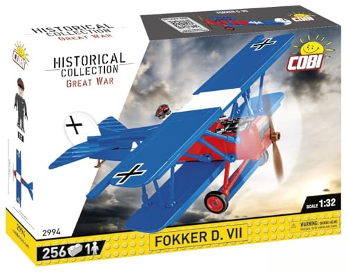 COBI Historical Collection Great War Fokker D VII Plane Building Set 256 Pieces - Image 1