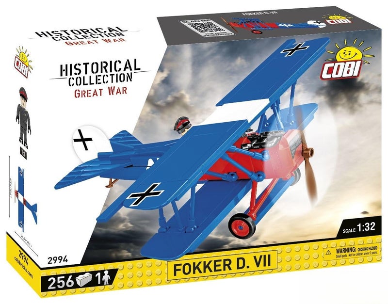 COBI Historical Collection Great War Fokker D VII Plane Building Set 256 Pieces - Image 3
