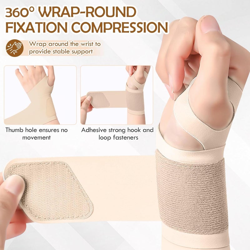 CoolShef Wrist Band for Pain Relief – Hand Wrist Support Brace & Bandage for Carpal Tunnel, Arthritis, Tendonitis – Gym, Badminton, Fitness Recovery – Fits Men Women, Left Right Hands - Image 5
