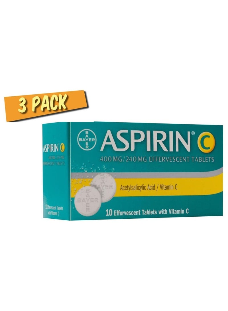 BAYER Aspirin C Effervescent Tablet 10's PACK OF 3 - Image 2