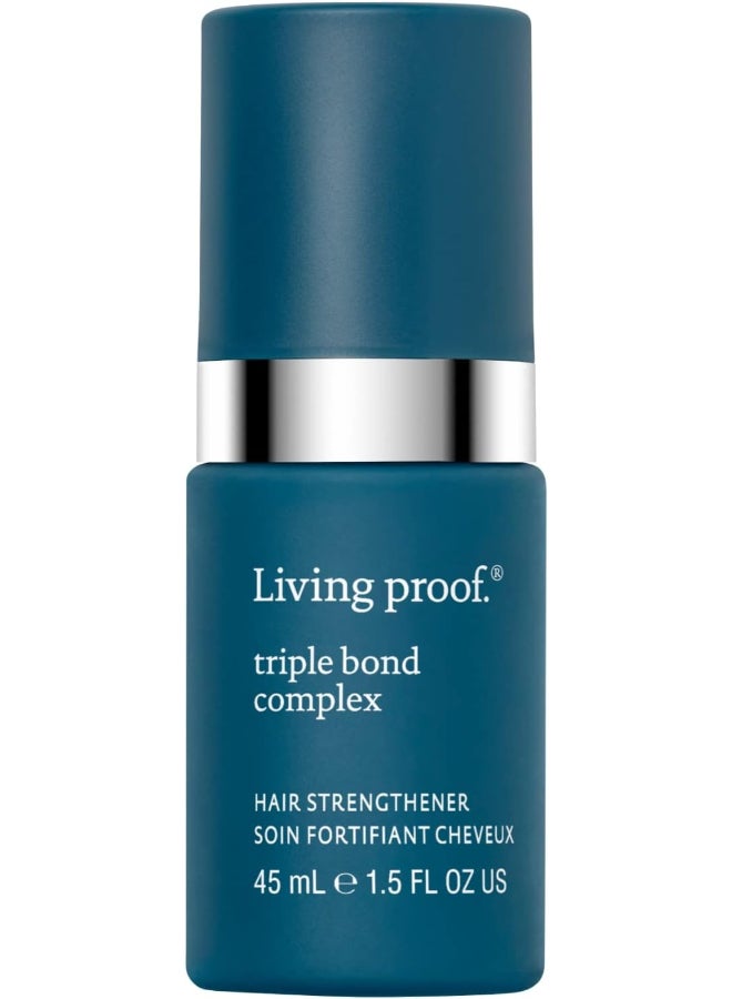 Living Proof علاج تقوية الشعر بتعقيد ثلاثي الروابط - يصلح الشعر التالف من الداخل، يقوي الخصلات ويقلل من التكسر لشعر أقوى (45 مل) - Image 1