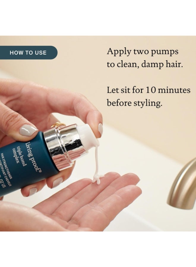 Living Proof علاج تقوية الشعر بتعقيد ثلاثي الروابط - يصلح الشعر التالف من الداخل، يقوي الخصلات ويقلل من التكسر لشعر أقوى (45 مل) - Image 5
