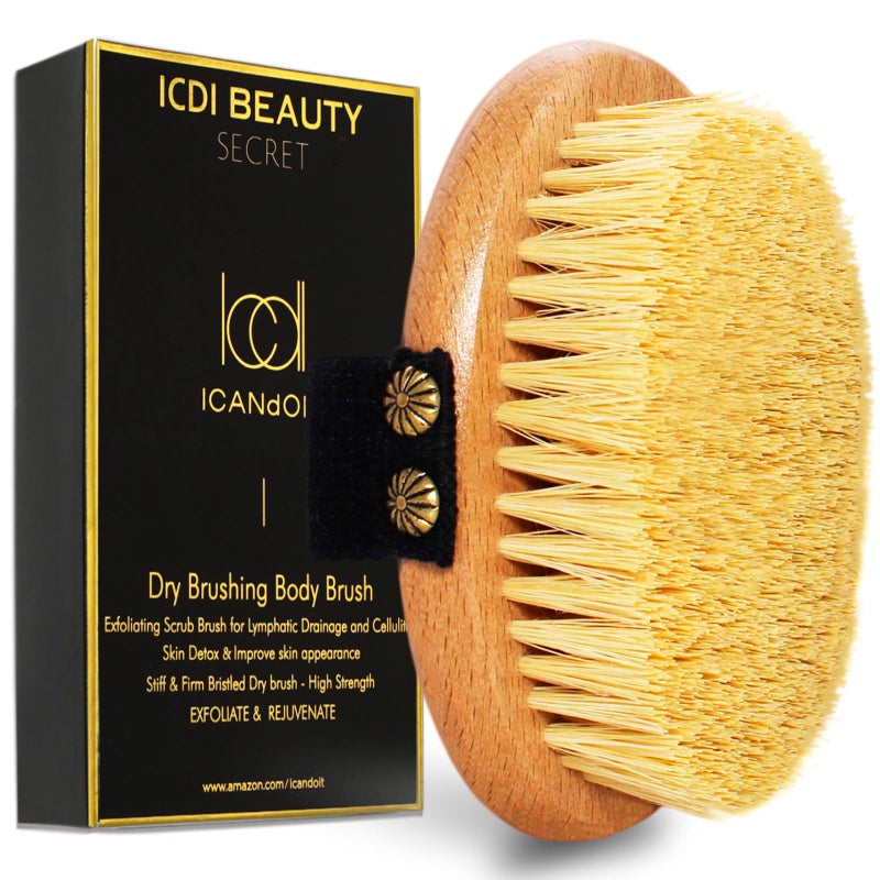 ICDI ICANdOIT ICANdOIT Dry Brushing Body Brush-Stiff Sisal Bristles Dry Skin Brush,Exfoliating Massage Brush for Cellulite and Lymphatic,Improve Circulation,Stop Ingrown Hairs,Reduce Acne,Soften Skin - Image 1