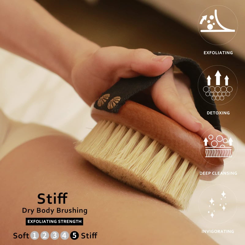 ICDI ICANdOIT ICANdOIT Dry Brushing Body Brush-Stiff Sisal Bristles Dry Skin Brush,Exfoliating Massage Brush for Cellulite and Lymphatic,Improve Circulation,Stop Ingrown Hairs,Reduce Acne,Soften Skin - Image 2