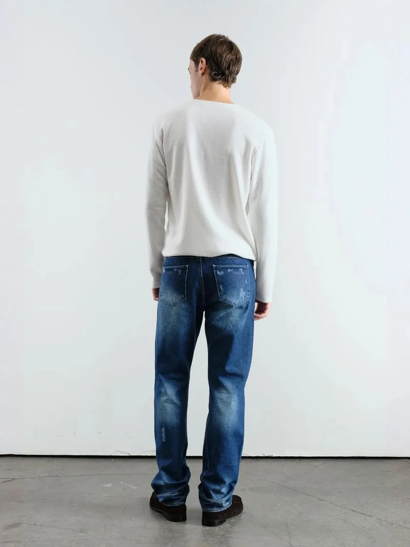 Giesto GIESTO Slim Fit Button Collar Long Sleeve T-Shirt