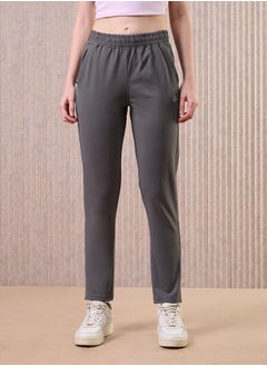 Technosport Solid Slim Fit Trackpants with Pockets by Styli  - Image 1