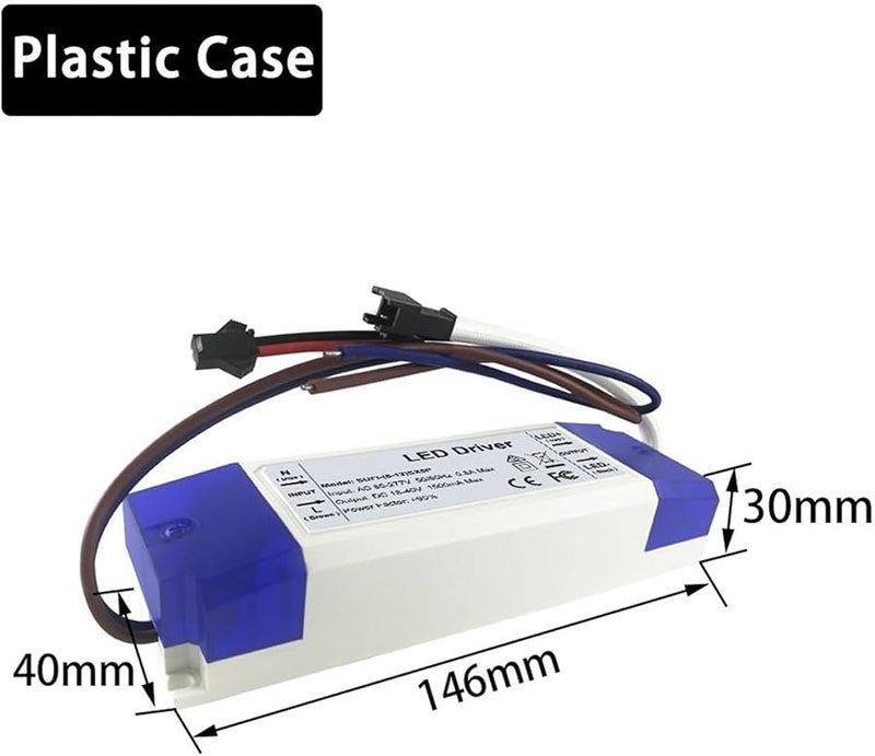 LED Driver 40W 60W 1800mA Power Supply DC12 25V Plastic Case Lighting Transformer - Image 2