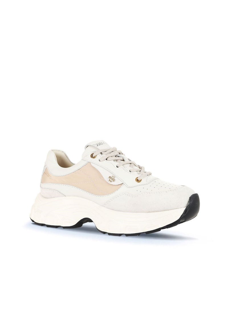 BUENO Women's Chunky Sole Sneakers – Stylish Lace-Up Trainers with Suede and Mesh Panels for Sporty Casual Wear - Image 2
