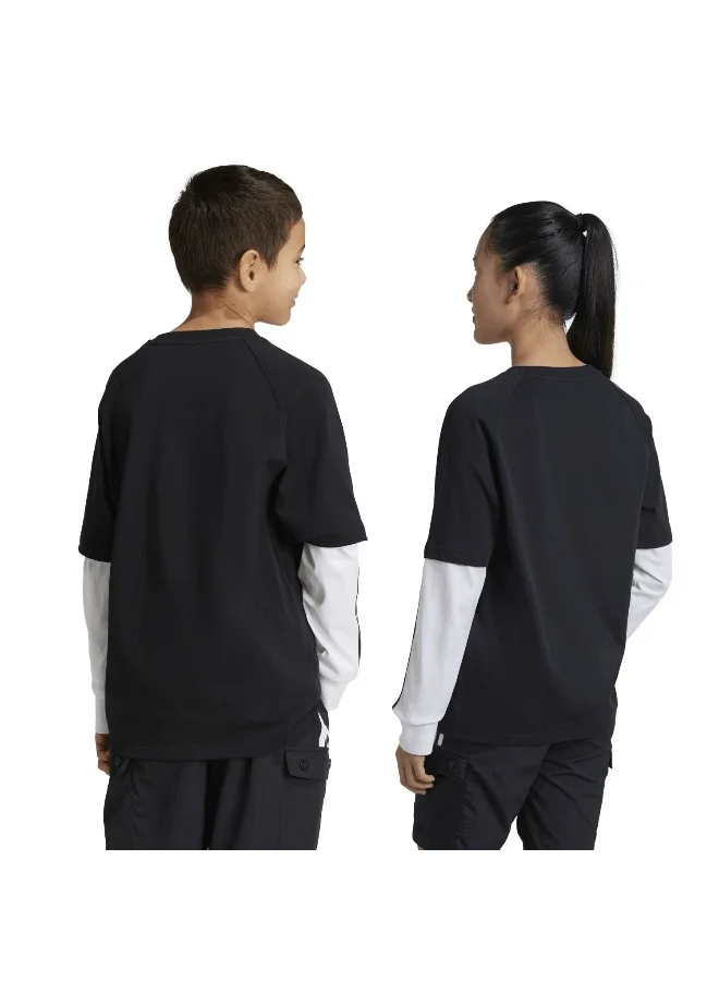 Adidas J Jam 2In1 Ls Black Training T-Shirts 7-8Y