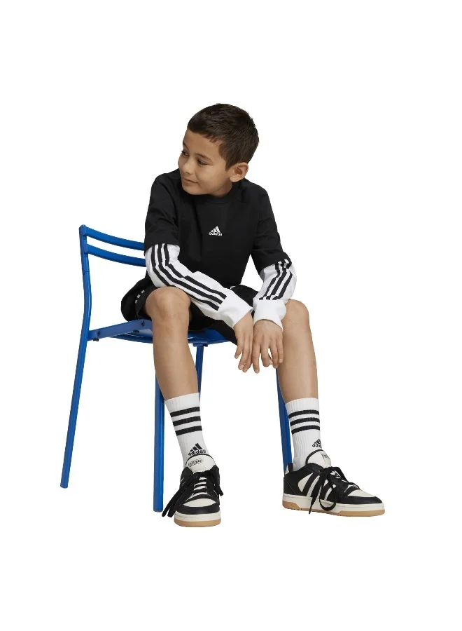 Adidas J Jam 2In1 Ls Black Training T-Shirts 7-8Y