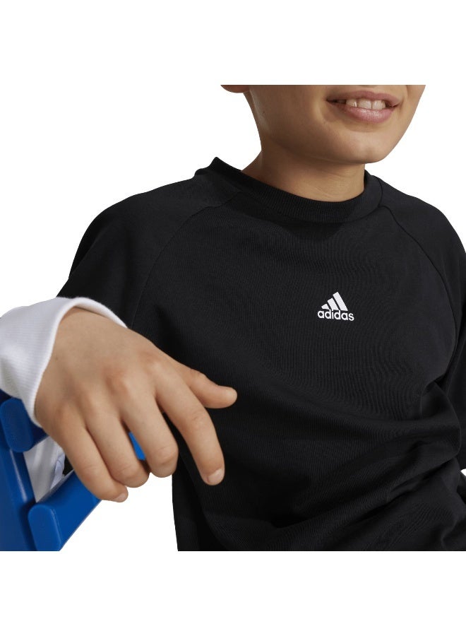 Adidas J Jam 2In1 Ls Black Training T-Shirts 7-8Y  - Image 5