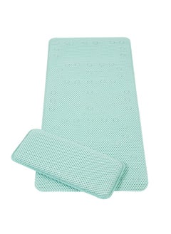 Bath Mat And Kneeling Cushion Blue (Antibac Treated)