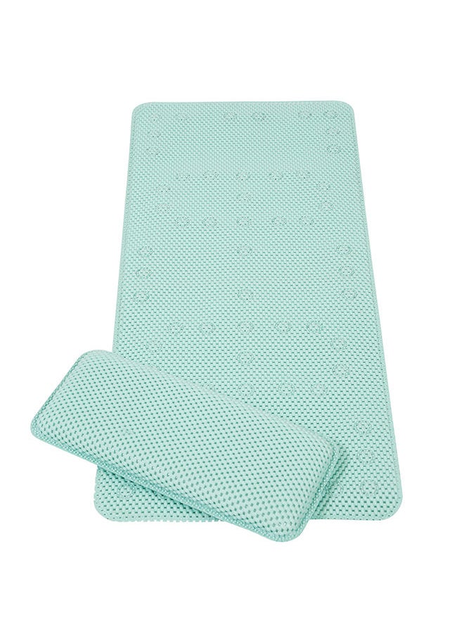 Clevamama - Bath Mat And Kneeling Cushion Blue (Antibac Treated) - Image 1