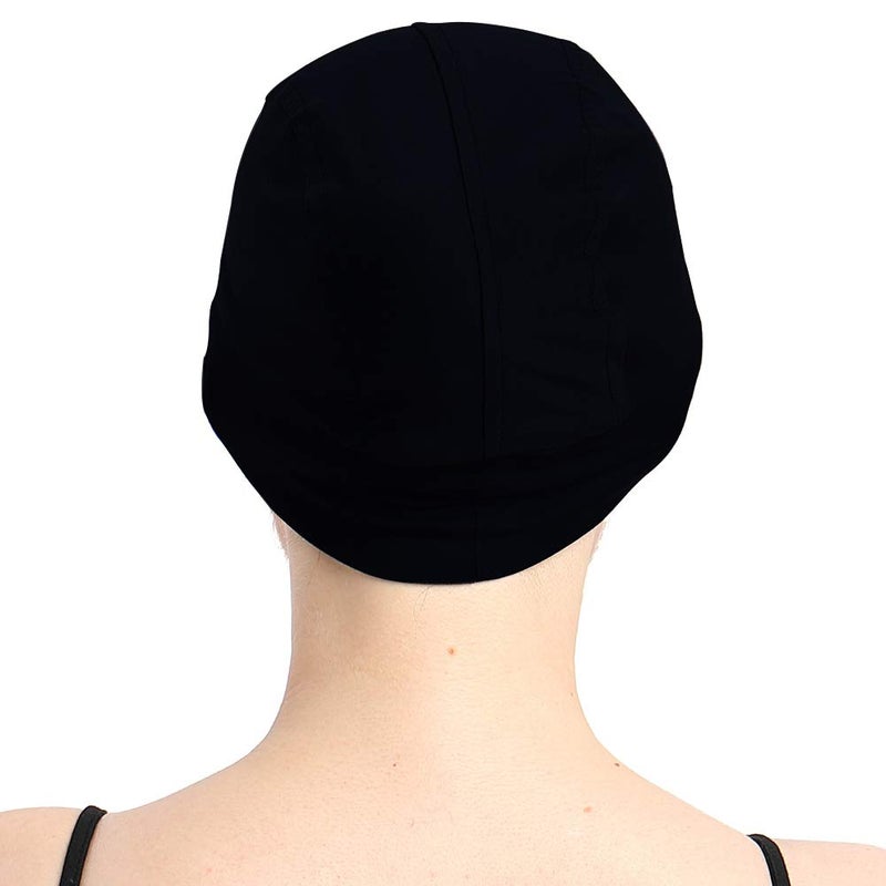 FocusCare Elastic Lightweight Bamboo Night Sleep Cap for Chemo Patients Hair Loss Black - Image 5