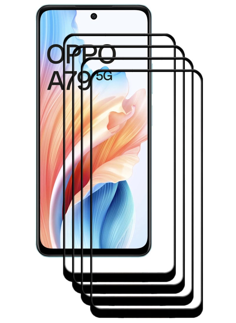 ACLIX 4 Pieces Antistatic ESD Dustproof Premium Quality High Definition Tempered Glass Screen Protector Designed For Oppo A79 - Image 1