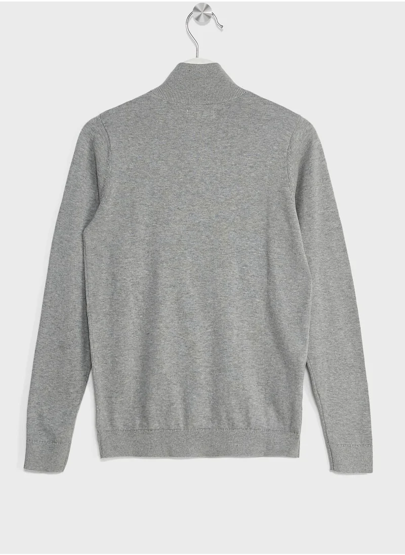 MANGO Youth Half Zip Sweater