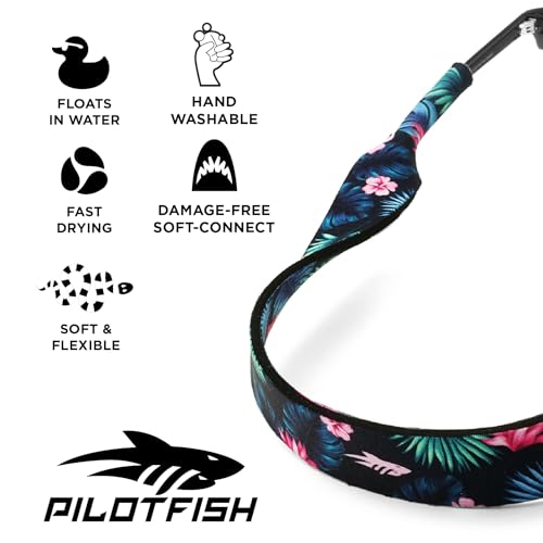Pilotfish Neoprene Sunglasses Strap – Neoprene Eyewear Retainer, Secure Floating Sunglass Cord with Anti-Slip Ends - Image 2