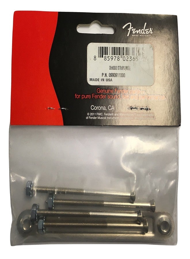Fender Pure Vintage Chassis Straps, Medium, Chrome - Image 3