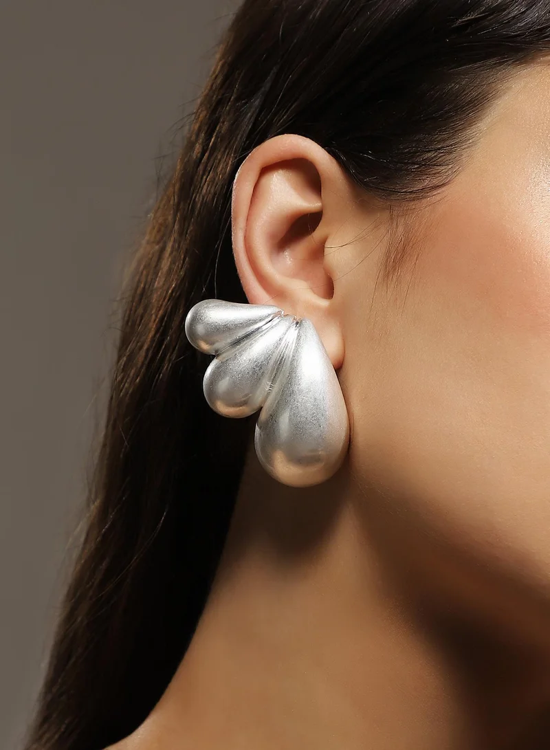 SOHI SOHI Women's The Puffy-Teardrop Drop Earrings For Party Wear | Metallic  Colour | Alloy Material | Push Back Closure | Metallic Earrings | Drop Earrings For Women & Girls