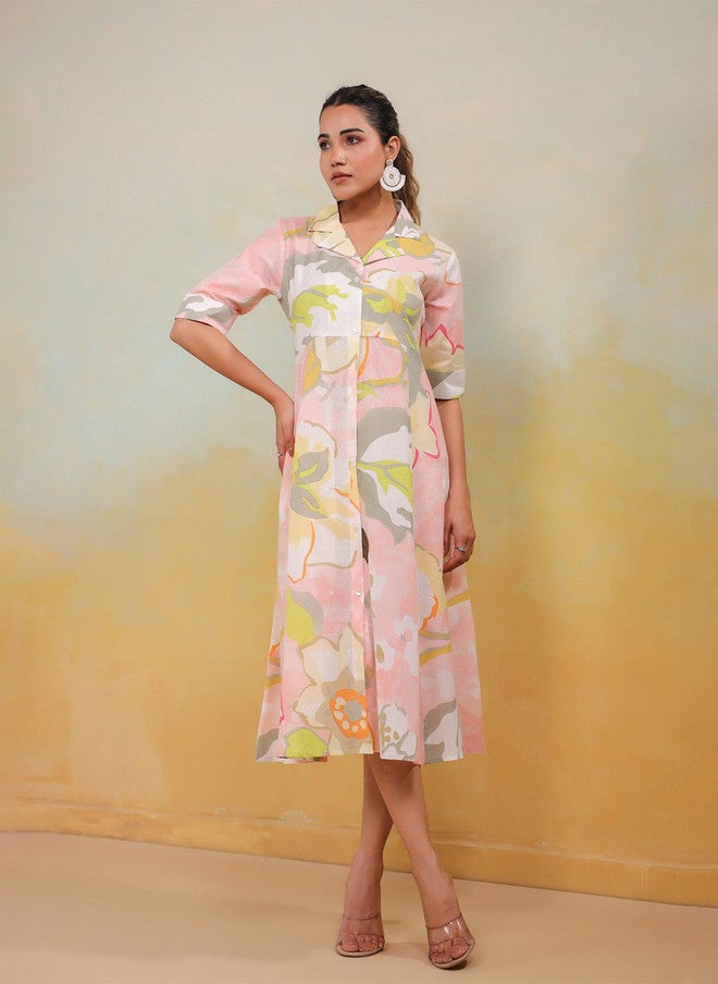 Label Flavia فستان ماكسي وردي مزخرف للنساء - Image 1