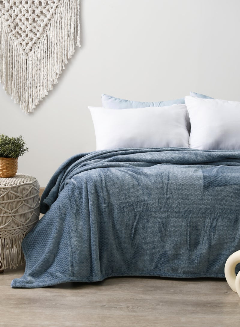 MORANO Morano Velvet Blanket – Dyed Model, 220x240 CM, Luxuriously Soft Polyester Throw, Lightweight Warm Blanket for Bed or Sofa – Elegant Colors for all Home Styles  - Image 1