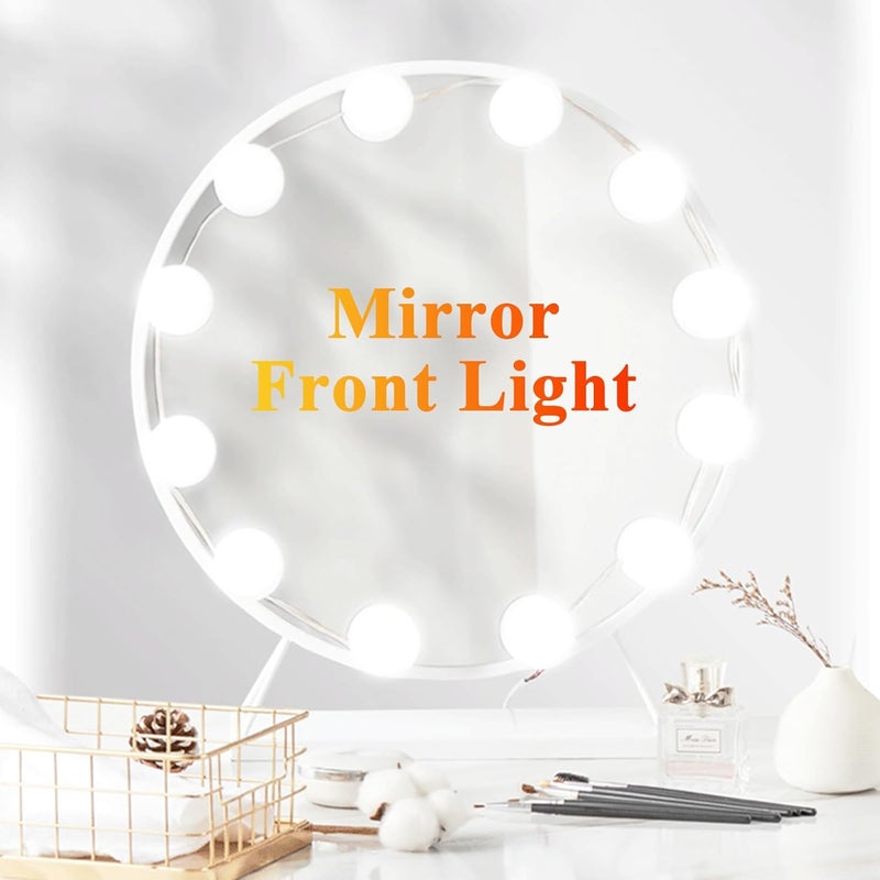 Eacam Mirror Front Light USB Makeup Light Tri-color Dimming Mirror Light Refill Lights - Image 2