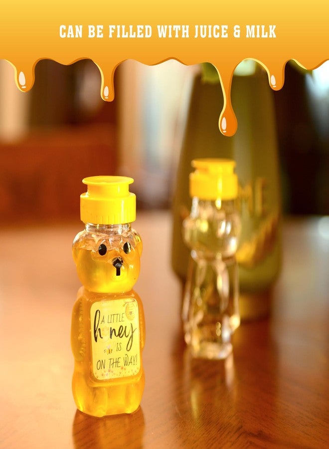 MOLADRI 18 Pack Plastic Bear Honey Bottle Jars, Empty 5 Fluid Oz Honey Squeeze Container with Flip-lid, Reusable Mini Bear Shaped Juice Bottles for Party (150 ml) - Image 5