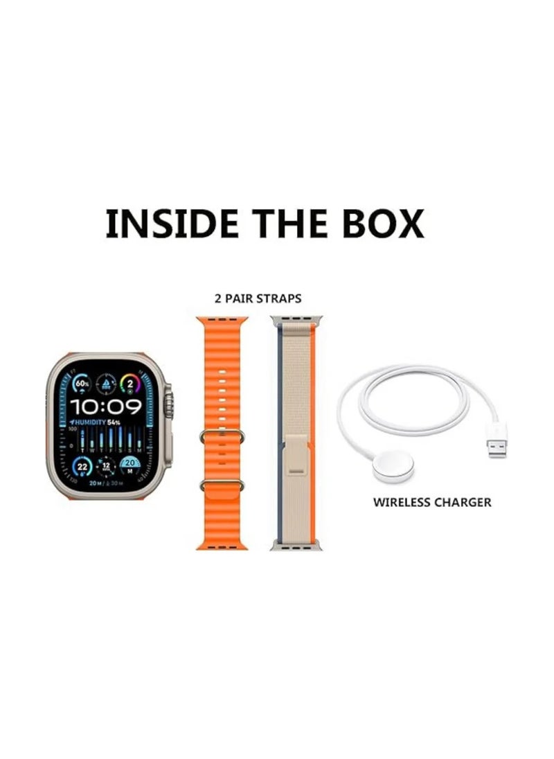 X-Inova - smart watch x-inova X10 ULTRA 2 germany,AI Voice Assistant,Take Photo,Bluetooth Call,Health Monitoring,Music Control,Always-on Clock and 2 strap-orange - Image 1