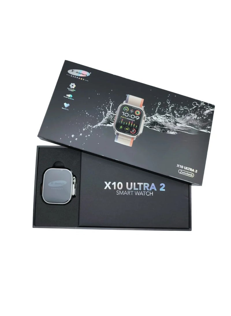 X-Inova - smart watch x-inova X10 ULTRA 2 germany,AI Voice Assistant,Take Photo,Bluetooth Call,Health Monitoring,Music Control,Always-on Clock and 2 strap-orange - Image 1