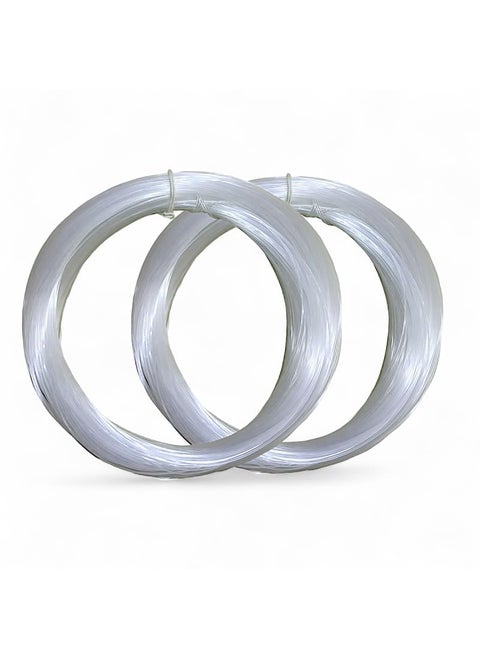 1mm Transparent Nylon Fish line50 Mtrs10 RollTransparent Nylon Fish WireFish Wire for Craft MakingTransparent Nylon StringClear Nylon StringNarambu Thread Aari WorkClear Nylon String Thread