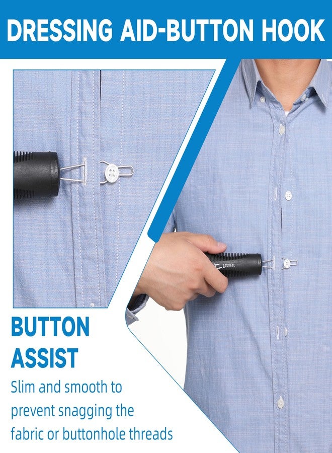 Fanwer Button Hook with Zipper Pull, One Handed Adaptive Equipment Gadgets - Image 2