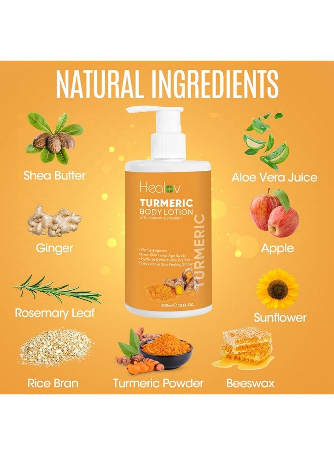 Healov Turmeric Lotion for Spots - Natural Turmeric Skin Brightening Cream for Face & Body - Cleanse Skin, Fight Acne, Even Tone, Clear Scars, Sun Damage, & Discoloration - with Vitamin C - Image 5