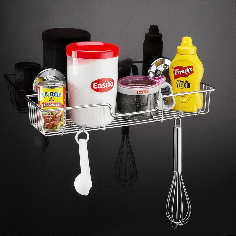 SANNO SANNO Suction cups Shower Caddy Soap Dish Double Bath Hook-Bath Organizer Kitchen Storage Basket for Shampoo, Conditioner, Soap- Anti Rust stainless steel (set of 3)  - Image 3