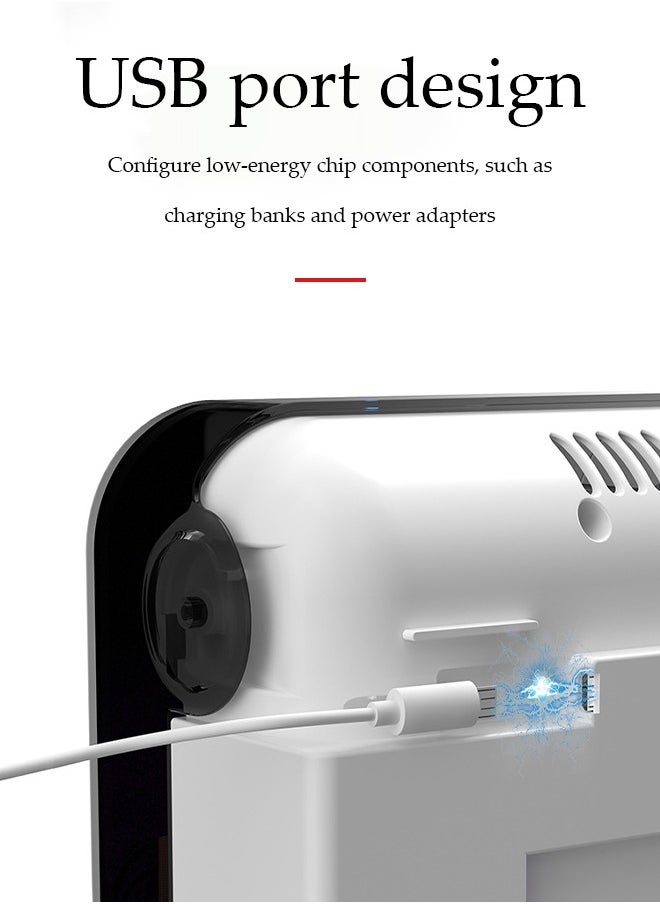 DUNISO - Wall mounted chopstick disinfection machine, household multifunctional PP tableware dryer, with three compartments, USB power supply, no need for punching, 19 * 8 * 30cm - Image 1